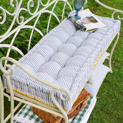 Blue Stripe Bench Cushion Pad