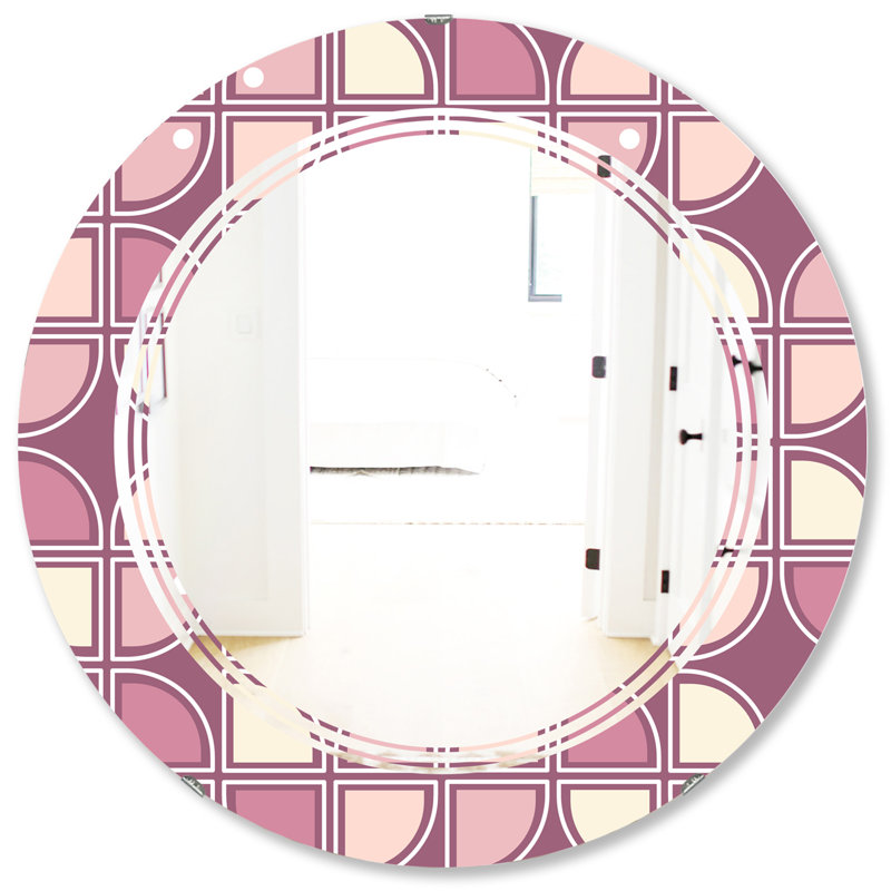 Miroir mural moderne sans cadre, H 23,6 po x l 23,6 po, Conception triple C