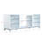 Brighton 60" TV Stand With Glass Shelves And Media Wire Management In White-916086477