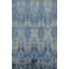 Luxurious Blue Tones Distressed Look Rug 5x7