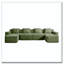 Canapé modulaire 4 places en forme de U sans os, canapé modulaire Cloud avec assise profonde, canapé modulaire moderne 4 places avec coussins décoratifs et 2 repose-pieds mobiles-486286068