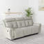 Leather Electric Recliner Sofa Set Grey and Beige-81990412-83692093