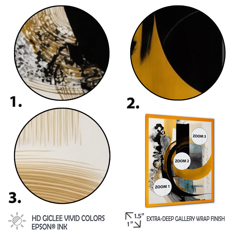 Modern Green Deco V - peinture sur toile, H 20 po x l 12 po x P 1 po, Encadrement doré