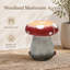 Mushroom Forest Base Resin Accent Stool, 12.6 x 13.4 Inches, Black, Grey, and Orange
