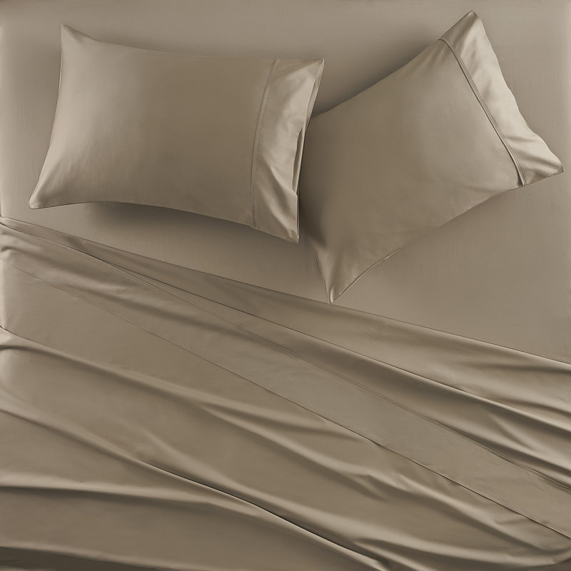 Premier Sateen - Sheet California King 4Pc. Sheet Set, Bronze, California King Sheet Set with 3 Additional Pieces