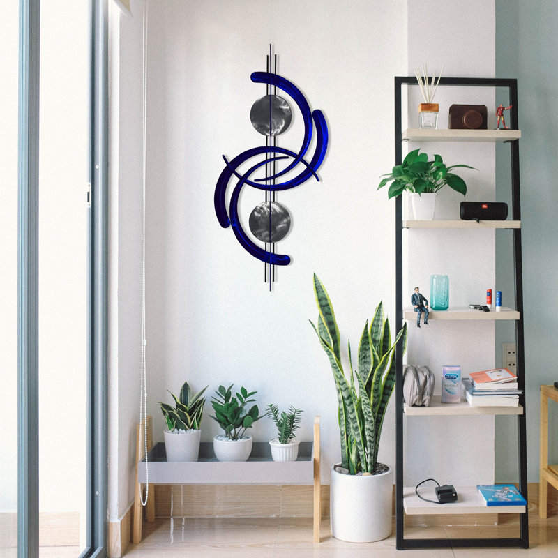 Meyerdirk Art Contemporary Steel Wall Art - Candy Blue, Candy Blue