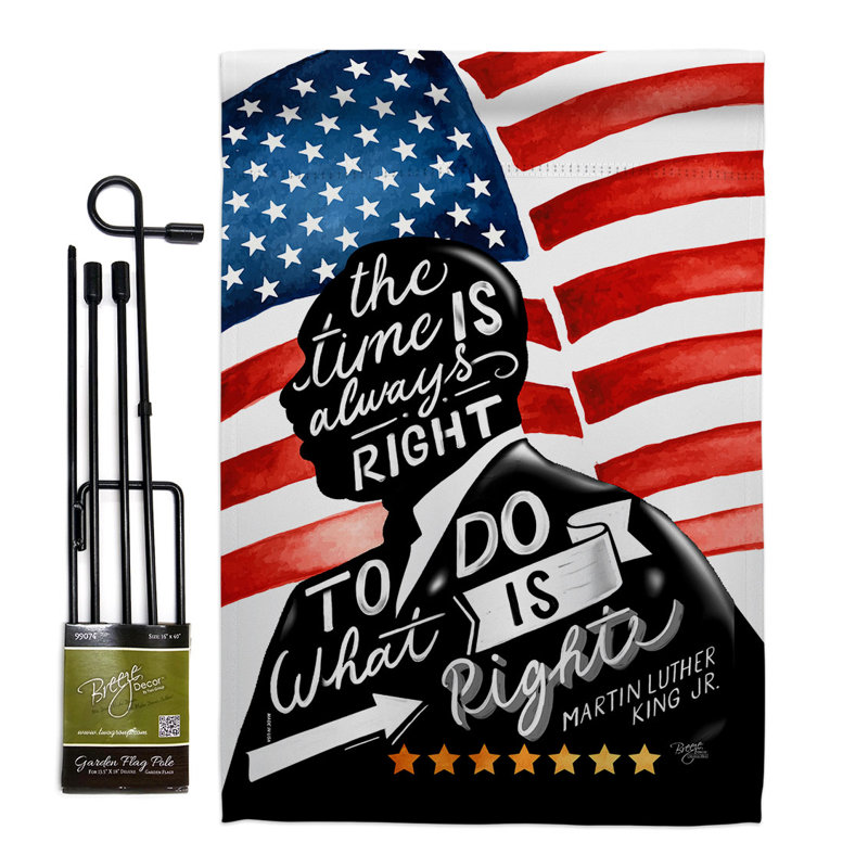 Ensemble de drapeaux en polyester 18 x 13 po The Time Is Always Right