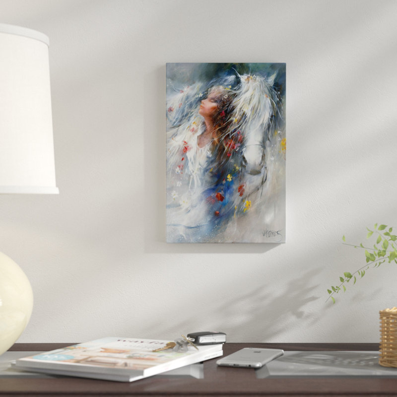 «Pensées», reproduction sur toile, H 18 po x l 12 po x P 1,5 po, Pas de tapis, Toile tendue