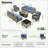 Emroy 8 - Person Wicker/Rattan Sectional Seating Group with Lighted Coffee Table and Swivel Chairs, All Weather Modular Outdoor Conversation Set with Cushions-805353032-805353039