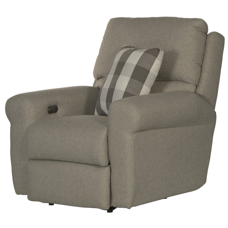 Fauteuil inclinable Aneeta, Polyester gris, Électrique