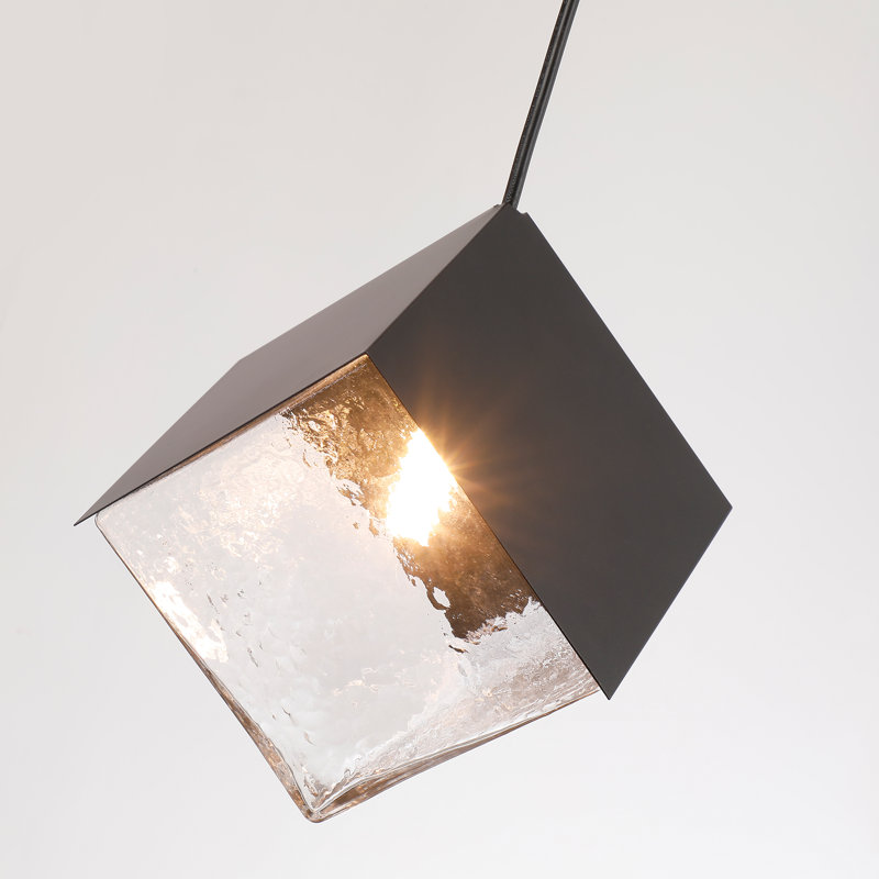 Luminaire suspendu multicolore 5 lumières, Noir mat