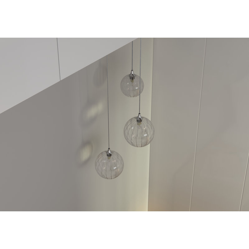 Vine 3 - Light Pendant, Satin Nickel