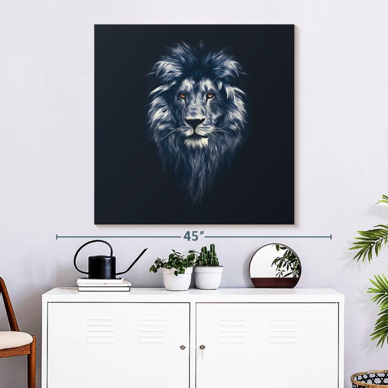Brampt Bewitching Lion Head, 33" H x 33" W