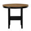 Table de salle à manger 5 pièces à hauteur de comptoir avec rangement et 4 chaises à finition bicolore rustique et moderne pour un coin 5 pièces brun noir contemporain