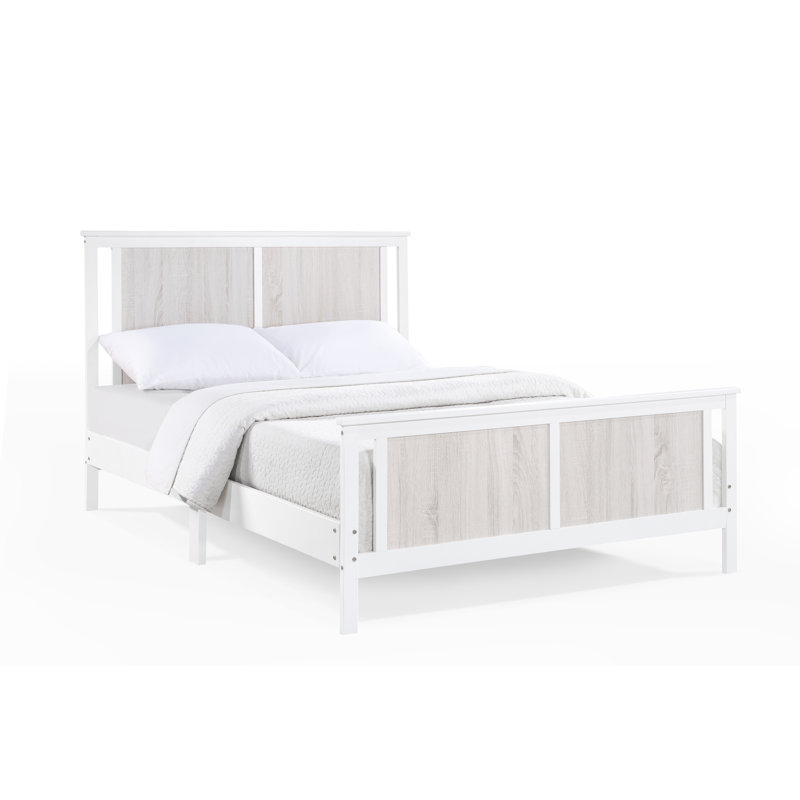 Connelly Full Bed and Nightstand Bundle, White, Full/Double