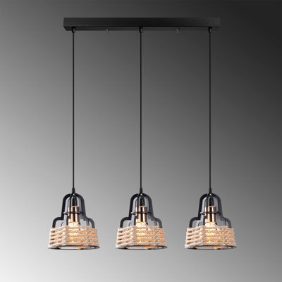 3 - Light Black Kitchen Island Pendant