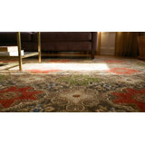 Antique Ingrain American Geometric Knotted Rug