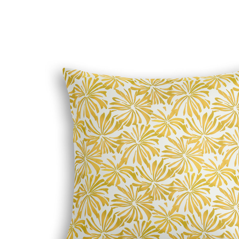 Coussin Juliet, Jaune épice, 20 po x 20 po