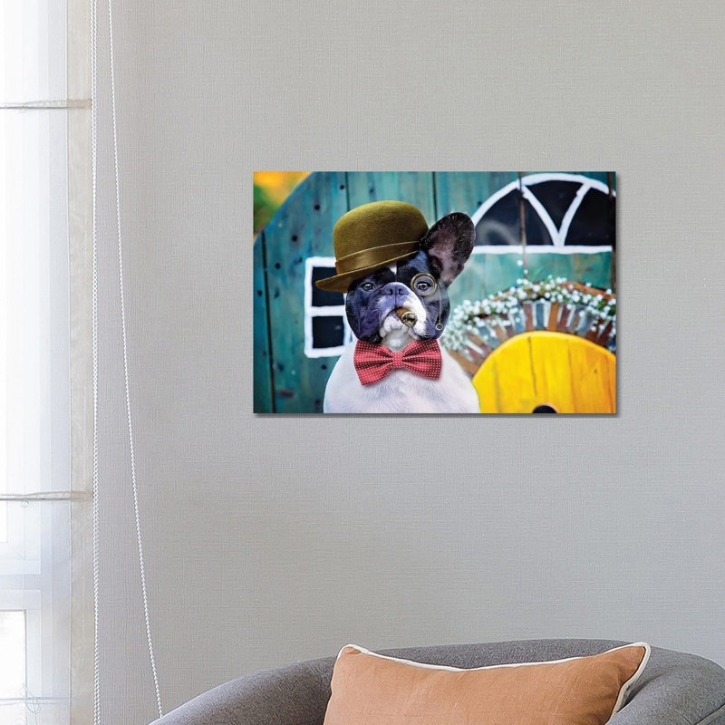 Gentleman Charlie by Karen Burke - Wrapped Canvas Print