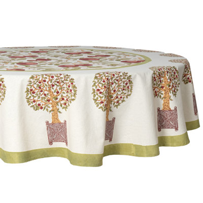 Darasimi Tablecloth - Red/Green - 90" Round