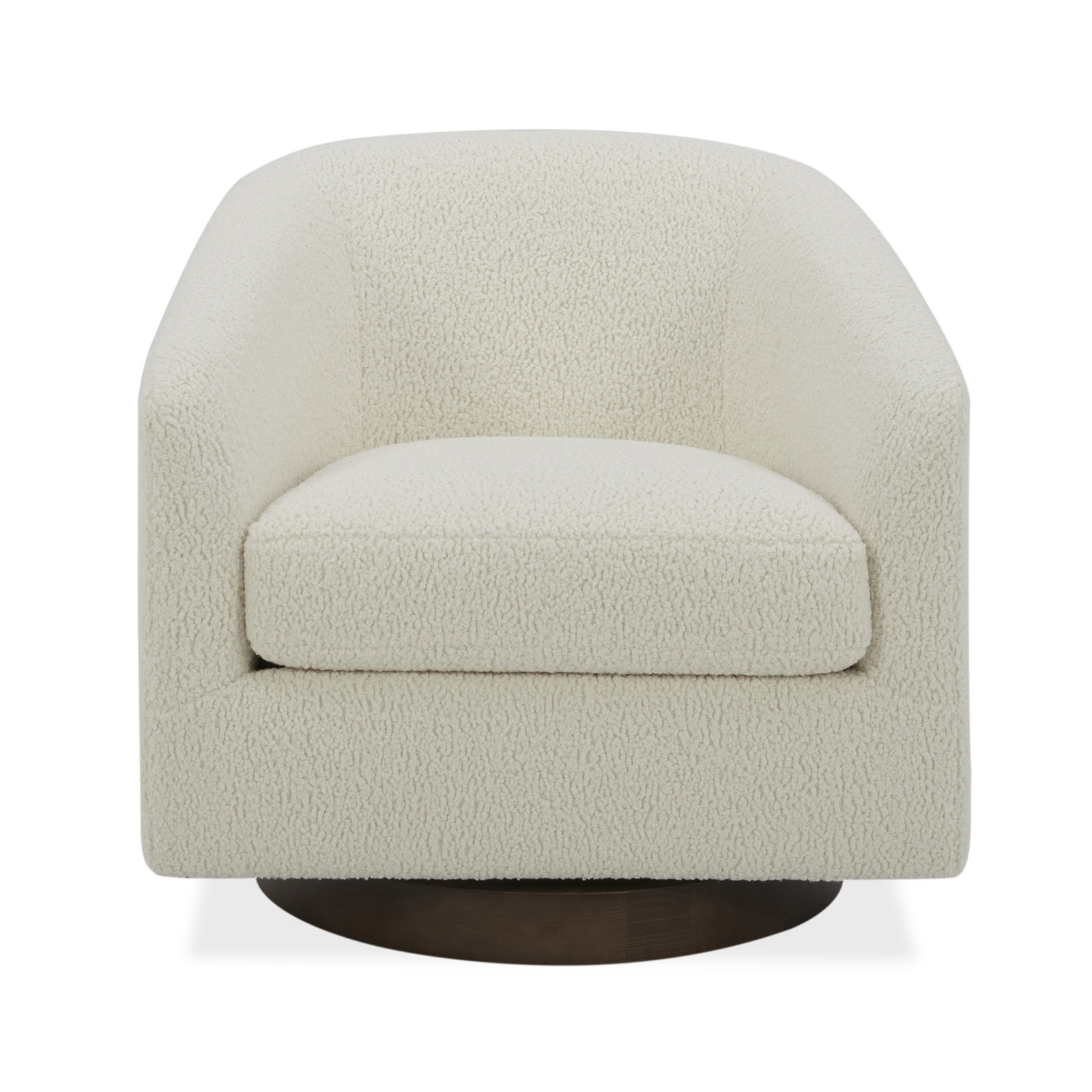 Bennett Swivel Barrel Chair, Aries Cream Sherpa