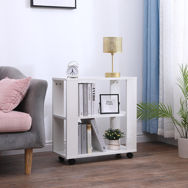 Wheel End Table Built-In Outlets