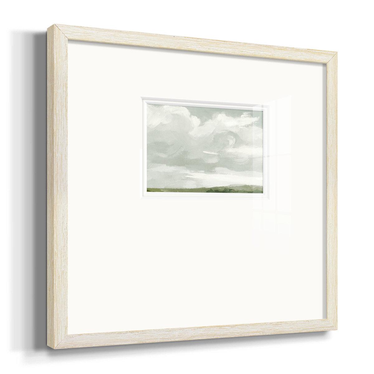 Gray Stone Sky III, 17" H x 17" W x 1.25" D, Gray