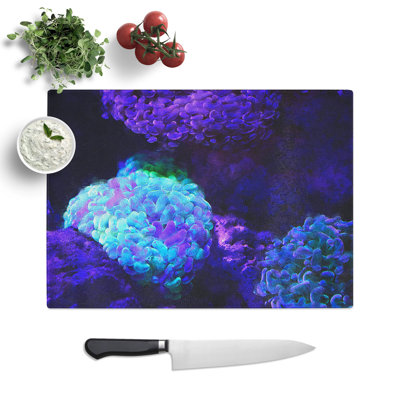Luminescent Coral Painting Chopping Board