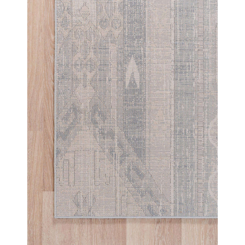 Tapis bleu marine / ivoire Josephus, Tapis de couloir 2 pi 7 po x 13 pi 1 po