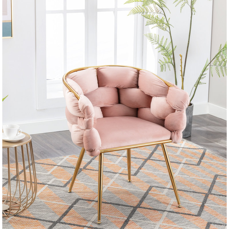 Vladanka 28.7'' Velvet Sofa, Pink Velvet