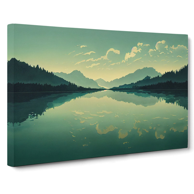 Mountain Lake Reflection Vol.6 - Wrapped Canvas, 40cm H x 60cm W x 3cm D