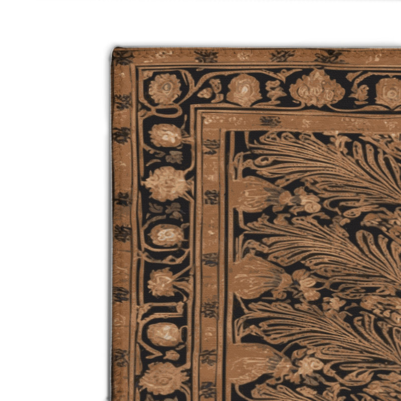 French Brown Indoor and Outdoor Area Rug, Rectangle 2' x 3'