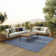 Roberge Rectangle Indoor/Outdoor Area Rug in Navy Blue