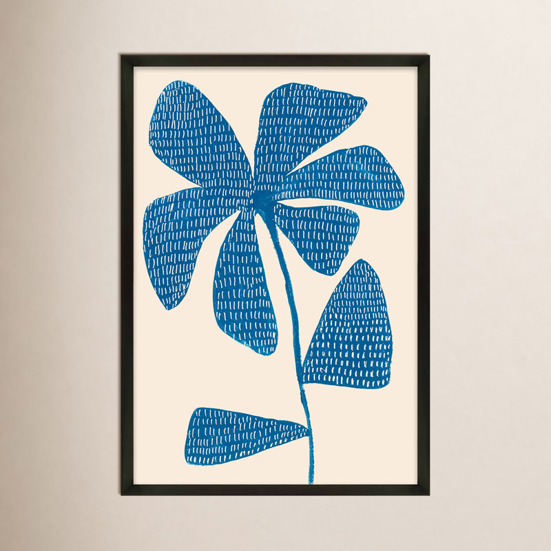 Ceramic Blue 2 by Andrea Stokes - Framed Wall Art, Black Picture Framed Paper, 38" H x 26.5" W