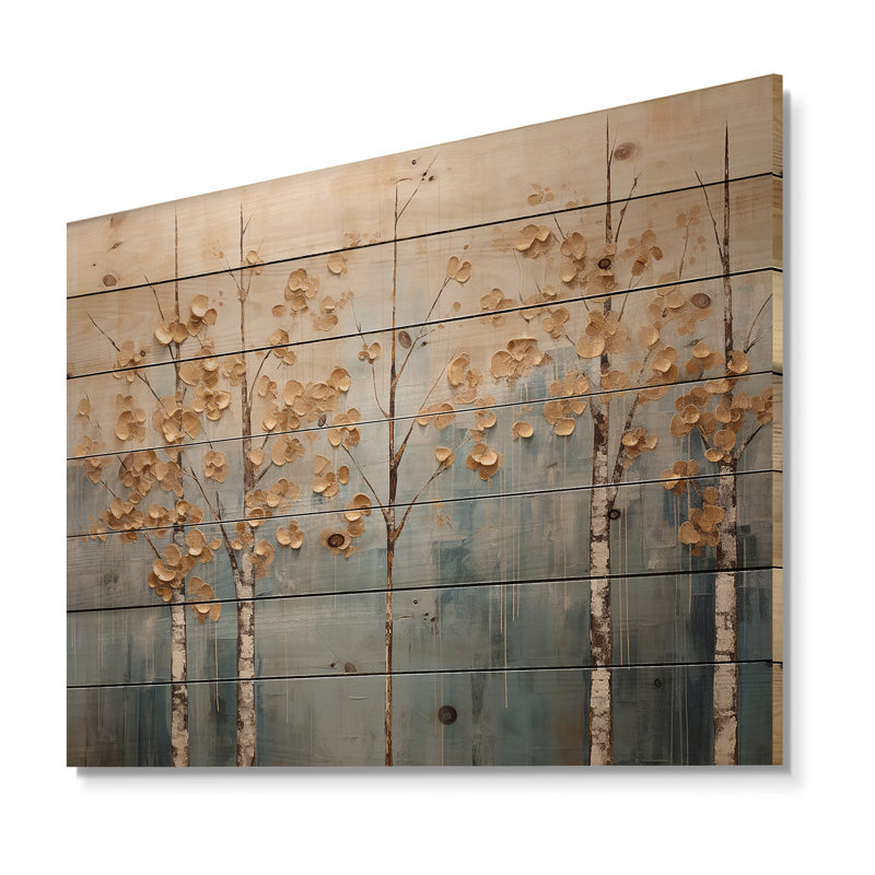 Panneaux de décoration murale Didmarton - Paysages en bois, H 30 po x l 40 po