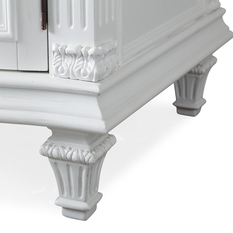 Ensemble de meuble-lavabo double 60 po Ojeda Hartell, Blanc