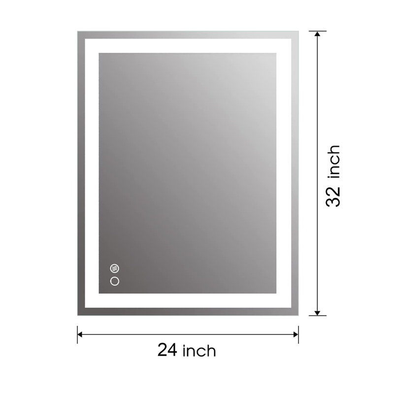 Miroir de salle de bain mural Sophia-Lily, 32 po x 24 po
