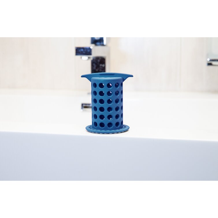 TubShroom Revolutionary Tub Drain Protector Hair Catcher/Strainer/Snare,  Blue