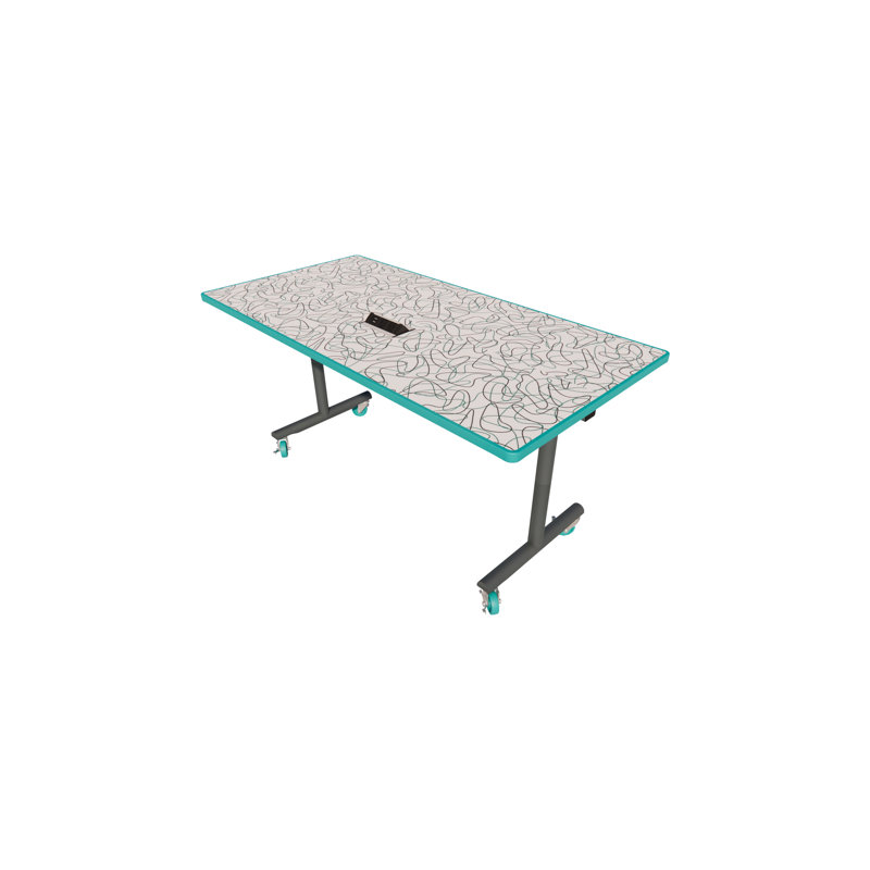 Table mobile pliante, H 29 po x L 60 po x l 30 po