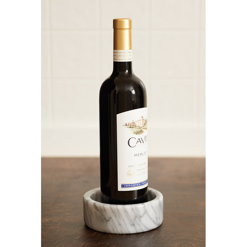 Sous-verre à vin en marbre, Blanc
