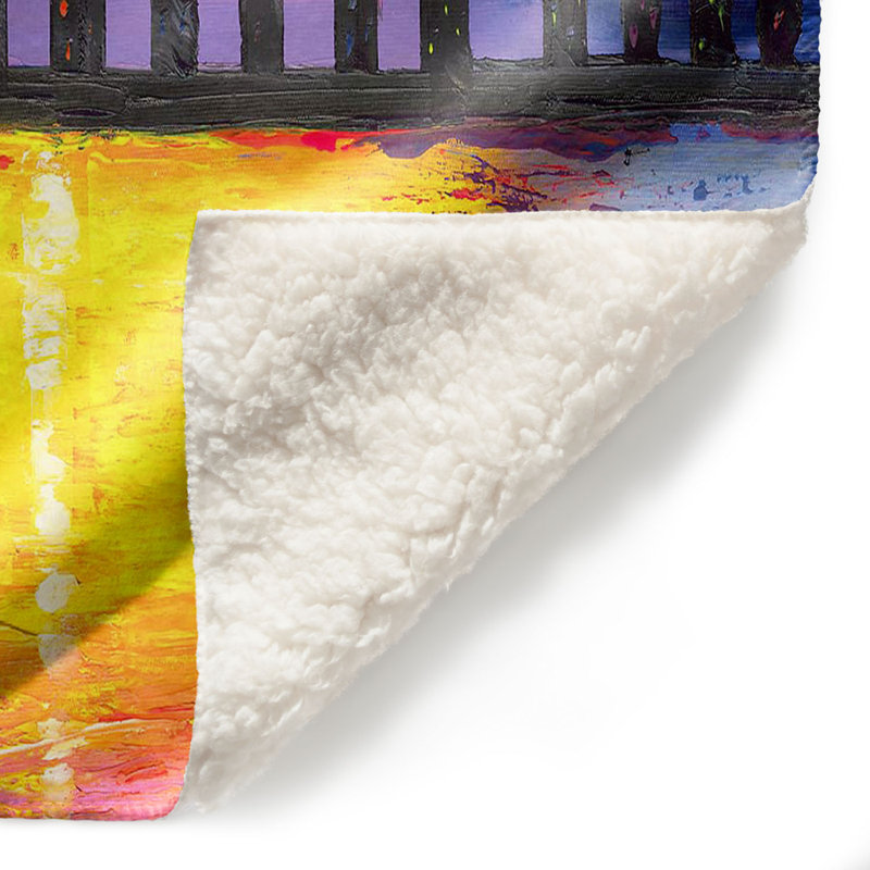 Couverture sherpa doux city of lights, l 68 po x L 80 po