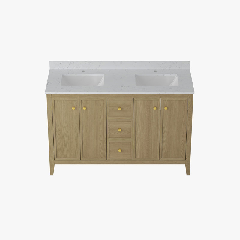 Meuble-lavabo mural 54 po avec lavabo double, 54"