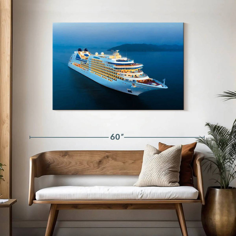 Bateau de croisière, H 30 po x l 45 po