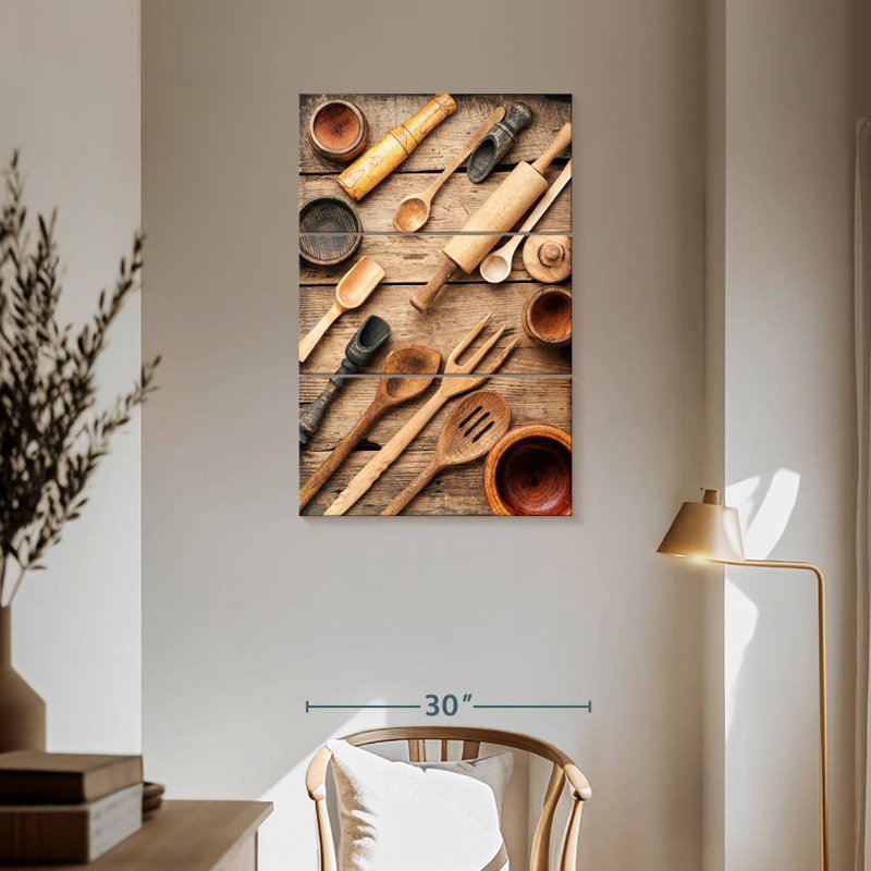 Ustensiles de cuisine en bois Senne, H 57 po x l 36 po