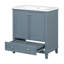 Meuble-lavabo de 30 pouces avec lavabo, armoire de rangement multifonctionnelle, structure solide, panneau de fibres à densité moyenne et tablettes réglables-116332515