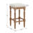 Difo 26’’ Upholstered Seat Backless Counter Stool, Nailhead Solid Wood Counter Height Bar Stool For Kitchen-1587382039