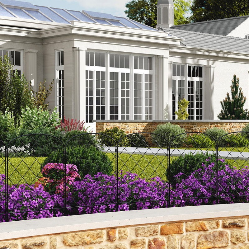 61 cm H x 32 cm W Fence Panels Fencing with 10 Panel(s) Included, Grey
