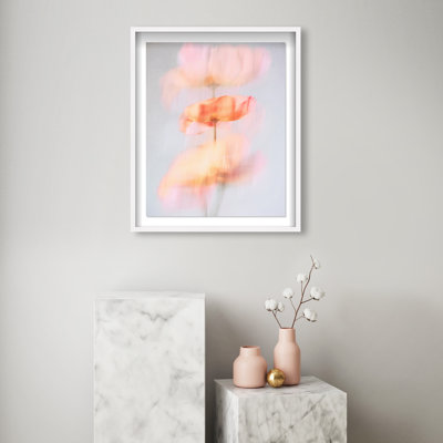 Glitchy Bloom Shadowbox Abstract Print by Oliver Gal, Black Frame, 16 x 20