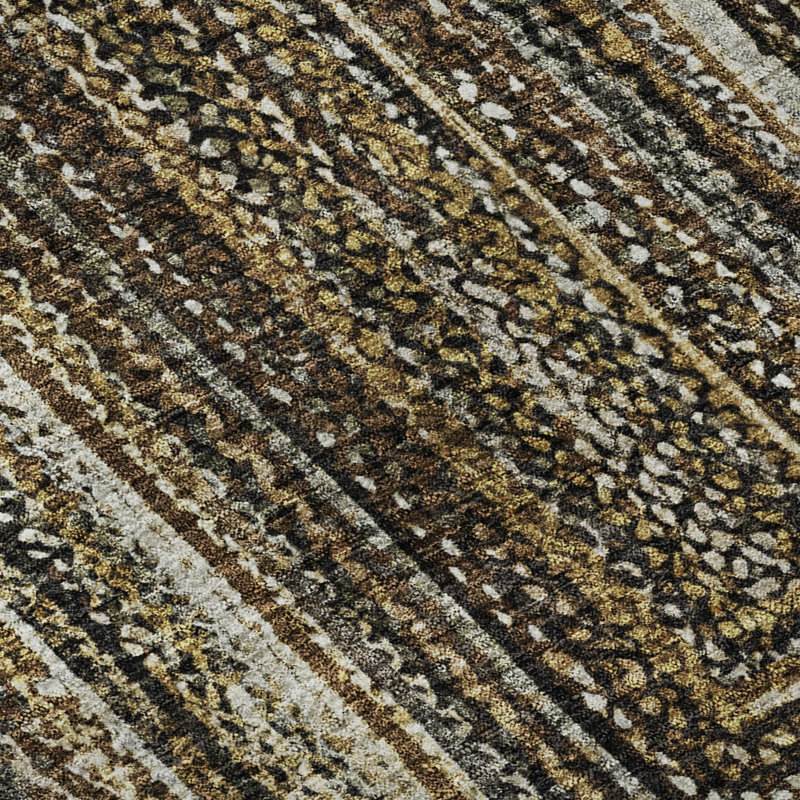 Tapis géométrique de qualité supérieure lavable à la machine Bucz AMF1725, Tapis de couloir 2 pi 3 po x 7 pi 6 po
