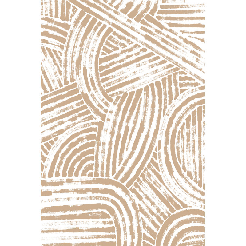 Pattern Maze In Apricot II by June Erica Vess - Wrapped Canvas Print, 46cm H x 30cm W x 3.8cm D